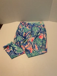 Leggings ritagliati Lilly Pulitzer Luxletic Gemma Weekender / Jet Stream - Taglia M - Foto 1 di 10