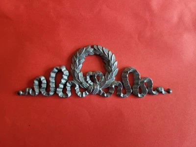 Antique Laurel Wreath Swag Frontpiece / Mounting Metal , French  - Image 1 of 3