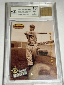 1994 TED WILLIAMS #143 TED WILLIAMS GAME USED BAT BCCG10 MINT OR BETTER - Picture 1 of 3