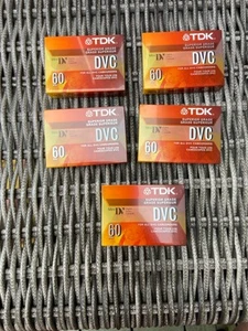 5 x Nuevos casetes de cintas de video digital TDK DVC60 MiniDV DVM60ME DVC 60 - Imagen 1 de 8