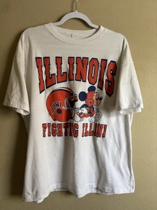 Camiseta De Colección Illinois Fighting Illini Disney Mickey Mouse Puntada Única Años 90’s - Imagen 1 de 8
