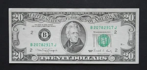 1990 $20 Federal Reserve Note/New York/F-2077B/light circulation - Picture 1 of 8