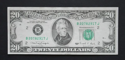 1990 $20 Federal Reserve Note/New York/F-2077B/light circulation - Image 1 of 4