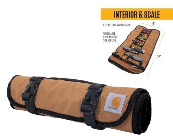 Carhartt 18 Pocket Utility One Size, Essential Tool Roll (Carhartt Brown)  - Image 1 of 4