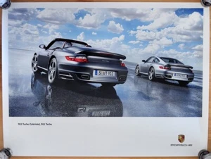 orig. Werbe Plakat Poster Affiche erster Porsche 997 Porsche 911 Turbo Cabriolet - Bild 1 von 5