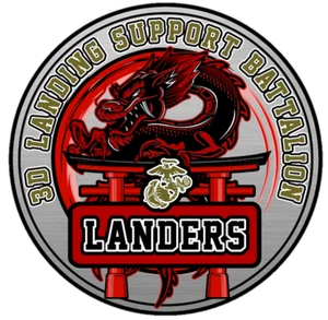 USMC 3d Landing Support Battalion Marines Patch U.S. Military vinyl decal for - Picture 1 of 1