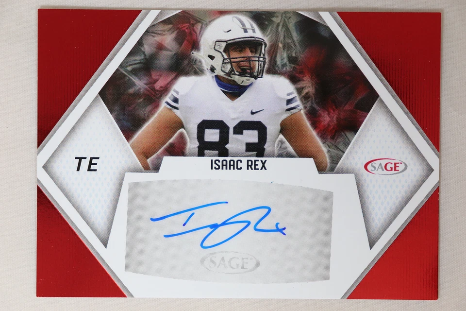 Isaac Rex - 2023 Sage Football Low Series Red Rookie Autograph - Image 1 of 1