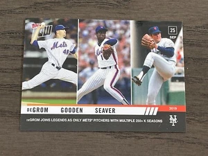 2019 Topps Now Jacob DeGrom Doc Gooden Tom Seaver #896 New York Mets - Picture 1 of 2