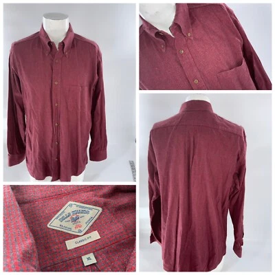 Camisa Bill’s Khakis Calce Clásico Abotonada Hombres XL Roja Cuadros Algodón EE. UU. YGI B2-240 Foto 1 de 4