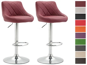 2er Set Barhocker Lazio Kunstleder mit Lehne Tresenhocker Thekenhocker Hocker - Bild 1 von 11