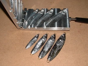 Saltwater Wobble Fish Jig mold 2,4,6,8oz CNC Aluminum Herring - Picture 1 of 4
