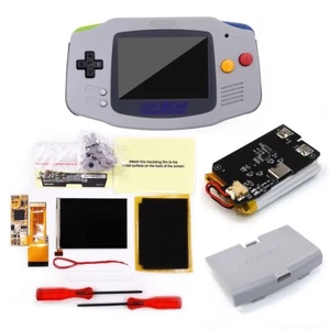 GBA V2 IPS Backight IPS LCD Kit+Pre-cut Shell With Rechargeable Battery For GBA - Picture 1 of 34