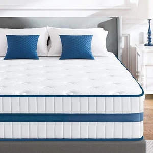 12 Inch Medium T/Q/K Size Mattress Gel Memory Foam Pocket Spring CertiPUR-US - Picture 1 of 6