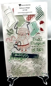 Prensa Diamante Navidad CREE EN LA MAGIA 247188 TROQUELES Y SELLOS GRANDES SANTA 27 PC - Imagen 1 de 12