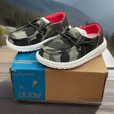 Hey Dude Wendy Toddler Funk Camo Slip-on Lightweight Loafers Size K7 ~NEW~ - Image 1 of 3