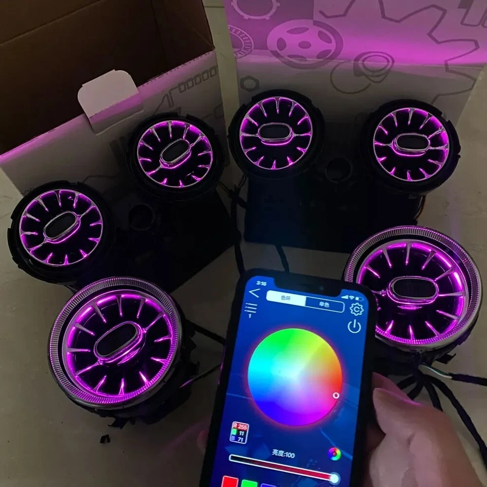 Luz ambiental LED de ventilación de aire para Mercedes-Benz GT GTC GTS W190 C190 2015-2022 Foto 1 de 4