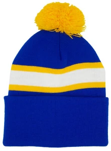 Everton Supporters Royal Blue, Gold and White Retro Style Bobble Hat - Picture 1 of 1