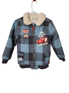 Disney Pixar Lightning Racing Piston Cars Sherpa Heavy Jacket sz 7/8 NWOT - Picture 1 of 10