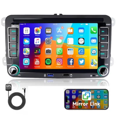 NHOPEEW 7" 2 DIN Autoradio Android GPS Navi RDS für VW GOLF 5 6 Passat Touran Tiguan EOS
