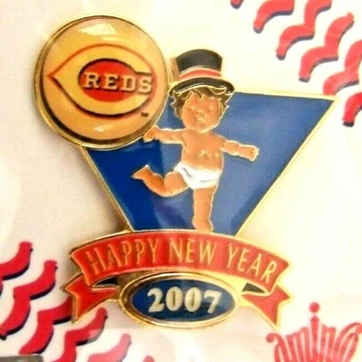 2007 Cincinnati Reds Baby New Year's lapel pin - Image 1 of 4