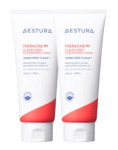 Aestura Theracne 365 Clear Deep Cleansing Foam 200g x 2pcs Moisturizing K-Beauty - Picture 1 of 4