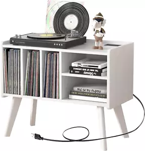 Record Player Stand Table with Vinyl Storage Holder Large Turntable Record Stand - Picture 1 of 9