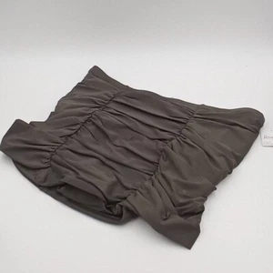 Raisins Curve Women's 14W Plus Costa Ruched High Waist Swim Skirt Sage Green - Picture 1 of 7