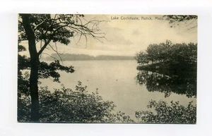 Postal Natick MA 1907 Lake Cochituate, coche se incendió, averiado, gran paseo - Imagen 1 de 2