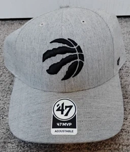 Toronto Raptors Hat Charcoal Gray '47 MVP Adjustable Strap Cap OSFM - Picture 1 of 4