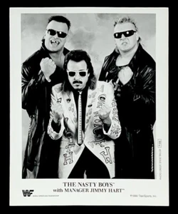 WWE NASTY BOYS JIMMY HART P-030 OFFICIAL LICENSED ORIGINAL 8X10 PROMO PHOTO 1990 - Picture 1 of 1