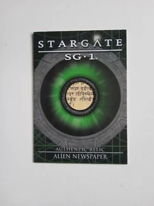 Stargate SG1 Season 8 Relic Prop Card R12 Alien Newspaper #141/407 - Picture 1 of 2