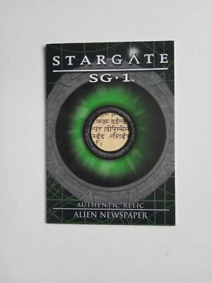 Stargate SG1 Season 8 Relic Prop Card R12 Alien Newspaper  #141/407 - Image 1 of 2