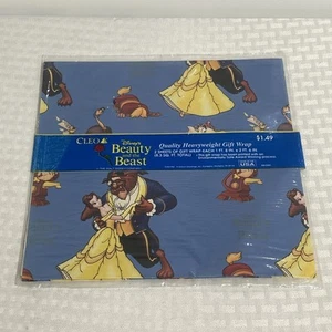 NIP Vintage Beauty and the Beast Heavyweight Gift Wrap Paper Cleo Gibson 2 sheet - Picture 1 of 5