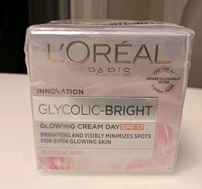 Nueva crema de día brillante glicólica L’Oreal Paris FPS 17 protector solar 15 ml Foto 1 de 3