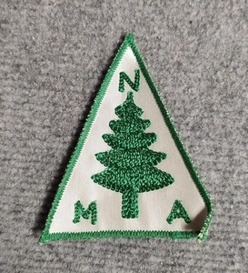 Vintage 3.75" Scouting Scouts Triangle Patch MNA NMA? Sewn Patch Tree - Picture 1 of 3