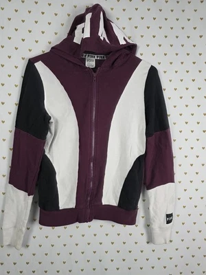 Chaqueta con Capucha Victorias Secret Rosa XS Cremallera Completa Bloques de Color  Foto 1 de 4
