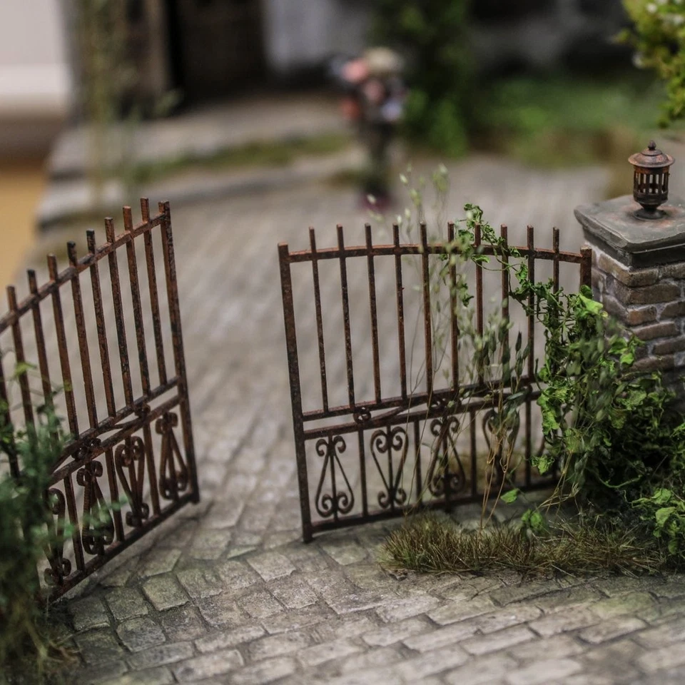 LASER CREATION-WORLD Zauntor 1:35 - Laser Cut Miniatur als Zubehör für Modellbau, Diorama & Eisenbahn