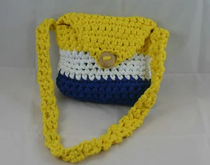 Bolso Lotte-Vogel (Pequeño 21x21cm) (Amarillo-Blanco-Azul) - Hecho En Alemania - Picture 1 of 1
