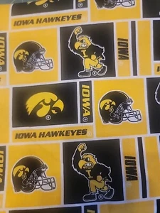 New Iowa Hawkeyes Fabric 45" Wide Cotton 1Yards X 6 Inches - Picture 1 of 1