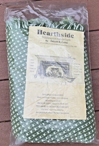 Vintage Hearthside Homespun Tablecloth 70" Green Hunter Green USA Orig Bag - Picture 1 of 14