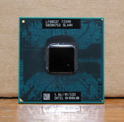 Intel Pentium Dual-Core T2390 1.86GHz Socket P Laptop Mobile CPU Processor SLA4H - Image 1 of 2