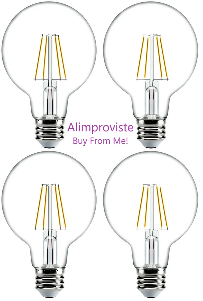 4-PK LED 500lm 5W G25 120V 2700K =60W DIMMABLE Soft White LIGHT BULB FG25D6027EC - Image 1 of 4
