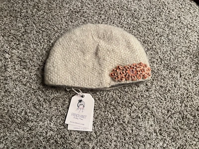 French Knot Cream Embellished, Lined, Handmade Hat - One Size - NWT - Image 1 of 4