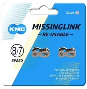 Two Pack NEW KMC 7/8 Speed Missing Link Bike Chain Quick Links KMC SRAM Shimano - Picture 1 of 3