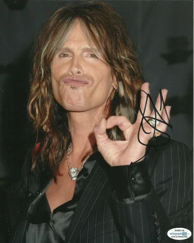 STEVEN TYLER SIGNED AEROSMITH PHOTO UACC REG 242 (17) ALSO ACOA CERTIFIED Cover