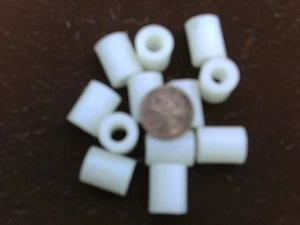 Nylon-Plastic-Bushing-Spacer-Roller-Sleeve-1/2" Wide X 5/8" Long X 1/4"ID~12 Pak - Picture 1 of 4