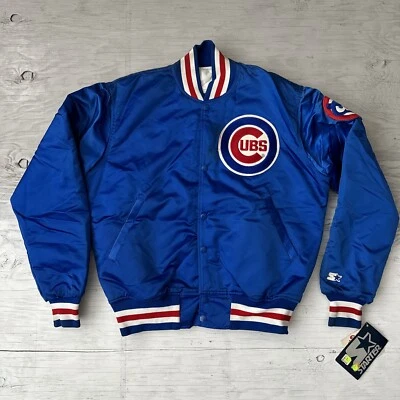 Vintage MLB NEW W/ Tags Chicago Cubs Starter Satin  Jacket Size Medium -USA Made - Image 1 of 4