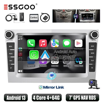 Für Opel Astra Corsa C Zafira DAB+ Android 13 4+64G 4G Autoradio Carplay Kamera - Bild 1 von 4