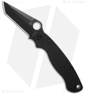 Spyderco Paramilitary 2 Tanto Negro G10 S30V Hoja DLC C81GPTBK2 Descontinuado Foto 1 de 4