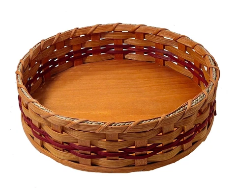 Amish Tabletop Lazy Susan 12" Oak Storage Basket by Amish Baskets and Beyond Cover
